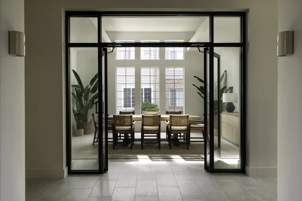 conference room with large windows